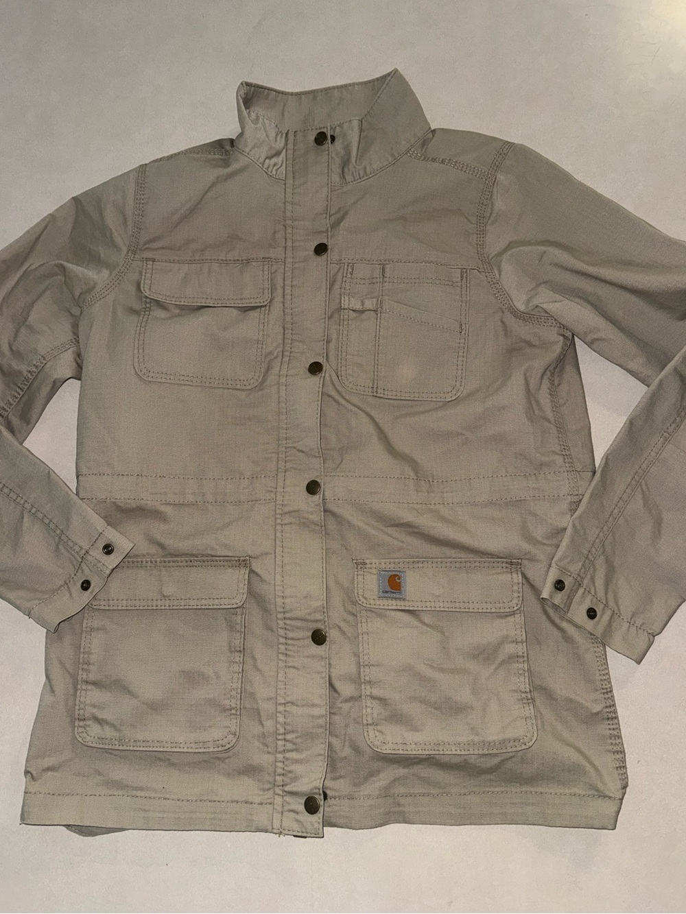 Carhartt Smithville Jacket Women Size Medium M Utility Pockets Chore Lightweight